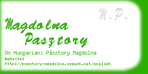 magdolna pasztory business card